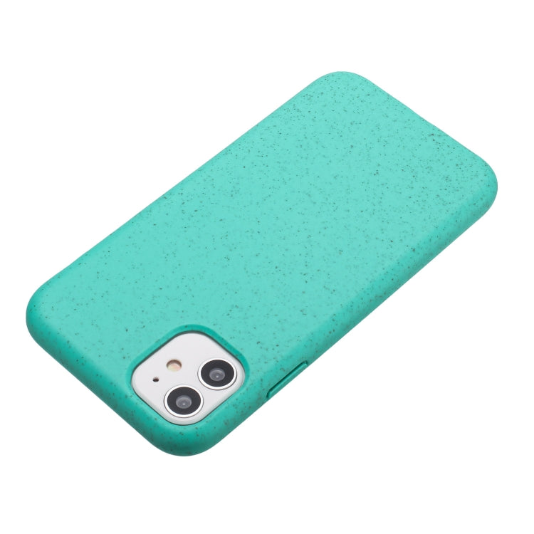 For iPhone 11 Wheat MagSafe Magnetic Straw Material + TPU Phone Case(Green) by buy2fix