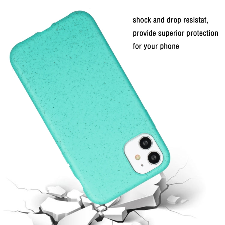 For iPhone 11 Wheat MagSafe Magnetic Straw Material + TPU Phone Case(Green) by buy2fix