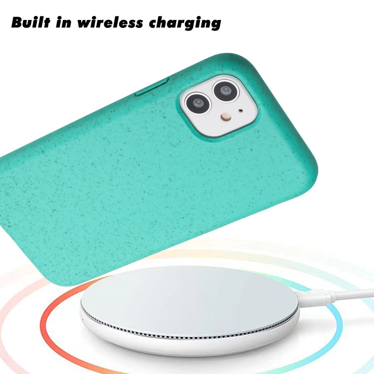 For iPhone 11 Wheat MagSafe Magnetic Straw Material + TPU Phone Case(Green) by buy2fix