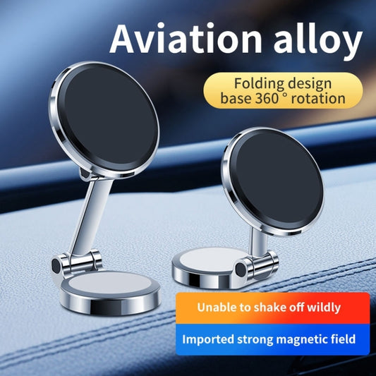 ZF016 Magnetic Alloy Foldable Car Dashboard Phone Holder(Silver) by buy2fix
