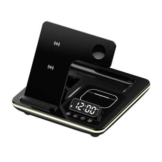 A93 15W 5 in 1 Multifunctional Foldable Wireless Charger Desktop Phone Stand(Black) by buy2fix