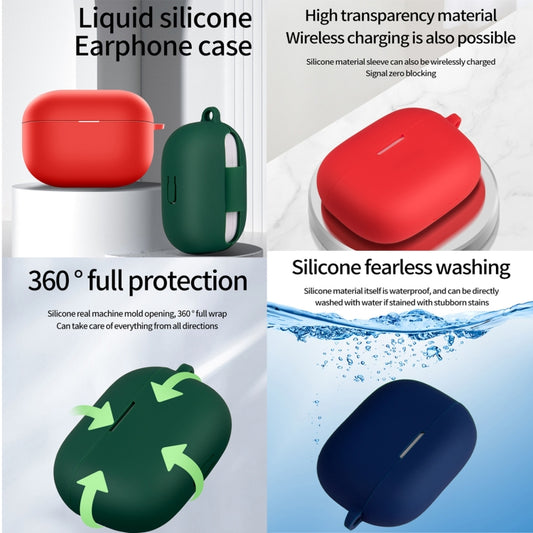 For Realme Buds T300 Wireless Earphone Shockproof Silicone Case with Hook(Black) by buy2fix