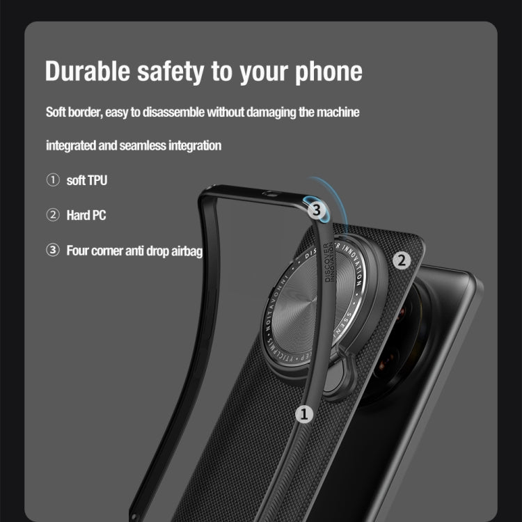 For Xiaomi 14 Ultra NILLKIN Textured Prop Lens Protection Holder Nylon Phone Case(Black) - 14 Ultra Cases by NILLKIN | Online Shopping UK | buy2fix