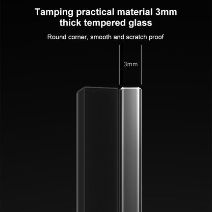 86mm Round LED Tempered Glass Switch Panel, Gray Round Glass, Style:Three Billing Control - Consumer Electronics by buy2fix | Online Shopping UK | buy2fix