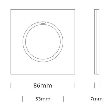 86mm Round LED Tempered Glass Switch Panel, Gold Round Glass, Style:Four Open Dual Control - Consumer Electronics by buy2fix | Online Shopping UK | buy2fix