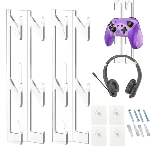 2pcs YX072 Acrylic Game Controller and Headphone Wall Mount by buy2fix
