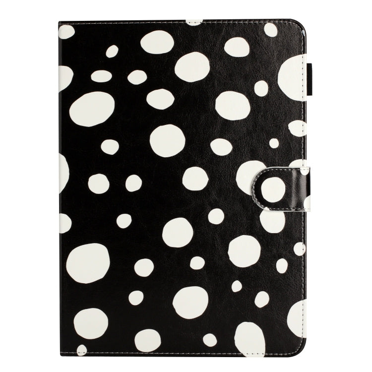 For iPad 2025 / 2022 Dot Pattern Leather Smart Tablet Case(Black White) by buy2fix