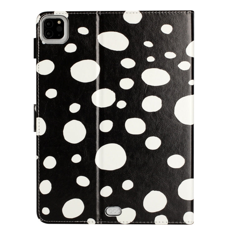 For iPad 2025 / 2022 Dot Pattern Leather Smart Tablet Case(Black White) by buy2fix