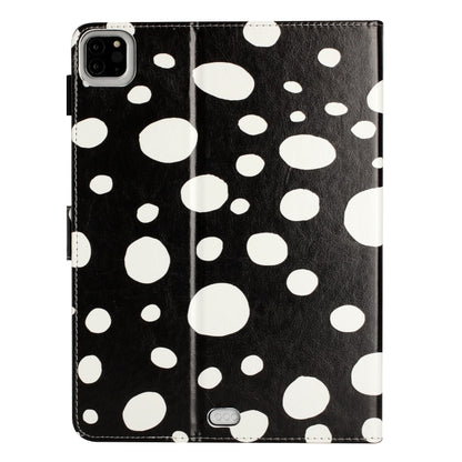 For iPad 2025 / 2022 Dot Pattern Leather Smart Tablet Case(Black White) by buy2fix