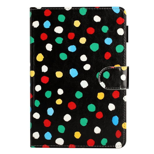 For iPad mini 5 / 4 / 3 / 2 / 1 Dot Pattern Leather Smart Tablet Case(Black Colorful) by buy2fix