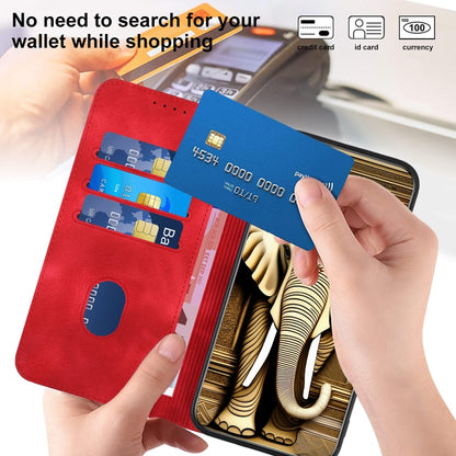 For Nothing Phone 2 Elephant Head Embossed Phone Leather Case with Lanyard(Red) by buy2fix