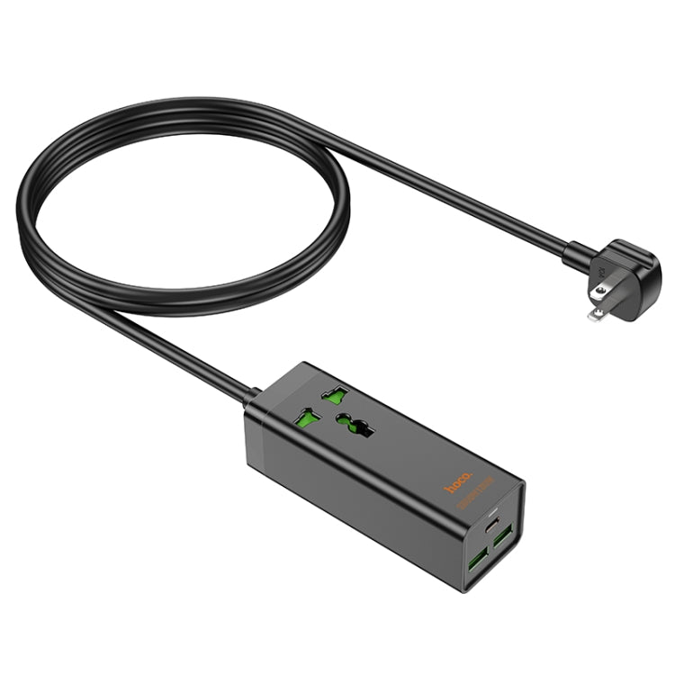 hoco AC9 Talent PD30W Type-C+2USB Ports with 1 Socket Desktop Charger, Cable Length: 1.5m, US Plug(Black) - Extension Socket by hoco | Online Shopping UK | buy2fix