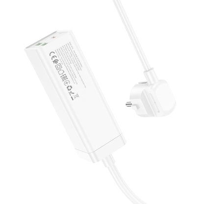 hoco AC9A Talent PD30W Type-C+2USB Ports with 1 Socket Desktop Charger, Cable Length: 1.5m, EU Plug(White) - Extension Socket by hoco | Online Shopping UK | buy2fix