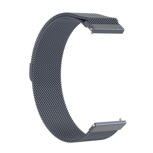 For Huami Amazfit GTS 22mm Milanese Magnetic Metal Watch Band (Space Grey) by buy2fix