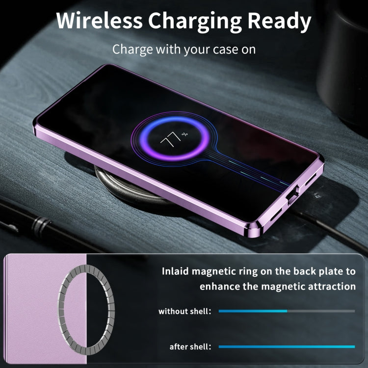 For Samsung Galaxy S23 Ultra 5G MagSafe Magnetic Plain Metal Phone Case(Purple) - Galaxy S23 Ultra 5G Cases by buy2fix | Online Shopping UK | buy2fix