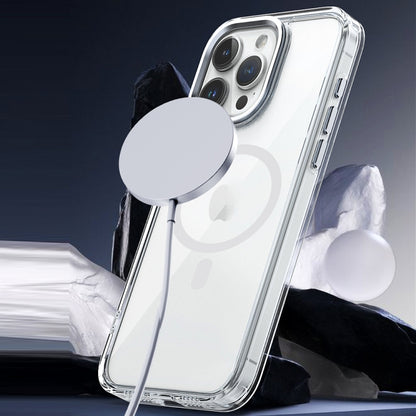 For iPhone 11 Pro Max MagSafe Magnetic Clear Phone Case(Black) - iPhone 11 Pro Max Cases by buy2fix | Online Shopping UK | buy2fix