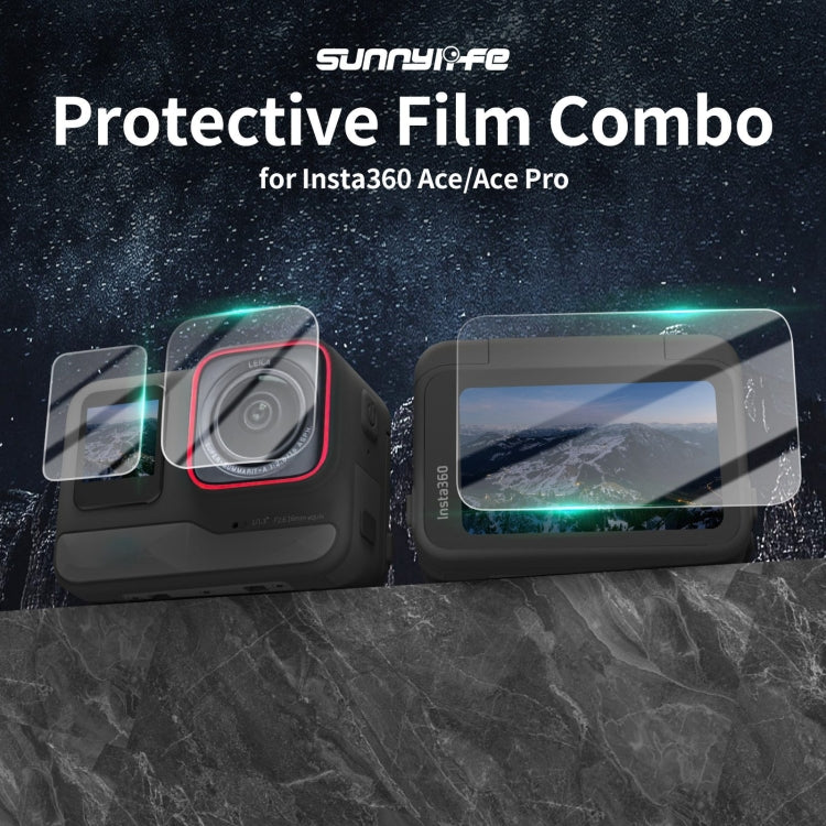 For Insta360 Ace Sunnylife 3 in 1 Rear & Front Screen Lens Explosion proof Film(2 Sets) - Protective Film & Stickers by Sunnylife | Online Shopping UK | buy2fix