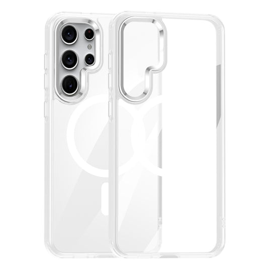 For Samsung Galaxy S24 Ultra 5G MagSafe Anti-fingerprint Highly Transparent PC Phone Case(White) - Galaxy S24 Ultra 5G Cases by buy2fix | Online Shopping UK | buy2fix