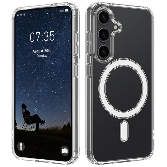 For Samsung Galaxy S24+ 5G MagSafe Magnetic Acrylic TPU Phone Case(Transparent)