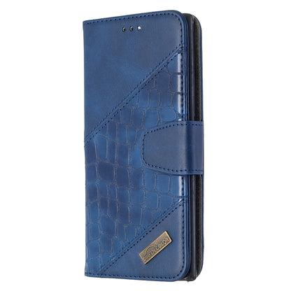 For Samsung Galaxy Note 10 Plus Matching Color Crocodile Texture Horizontal Flip PU Leather Case with Wallet & Holder & Card Slots(Blue) by buy2fix