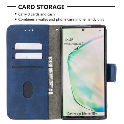 For Samsung Galaxy Note 10 Plus Matching Color Crocodile Texture Horizontal Flip PU Leather Case with Wallet & Holder & Card Slots(Blue) by buy2fix
