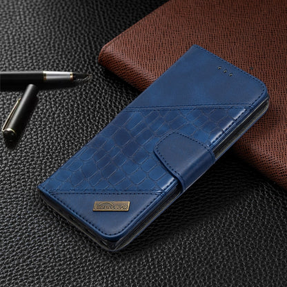 For Samsung Galaxy Note 10 Plus Matching Color Crocodile Texture Horizontal Flip PU Leather Case with Wallet & Holder & Card Slots(Blue) by buy2fix