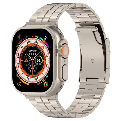For Apple Watch Ultra 2 49mm Tortoise Buckle Titanium Steel Watch Band(Starlight) by buy2fix