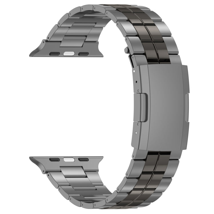 For Apple Watch SE 2022 40mm Tortoise Buckle Titanium Steel Watch Band(Grey) by buy2fix