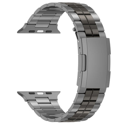 For Apple Watch Series 4 40mm Tortoise Buckle Titanium Steel Watch Band(Grey) by buy2fix