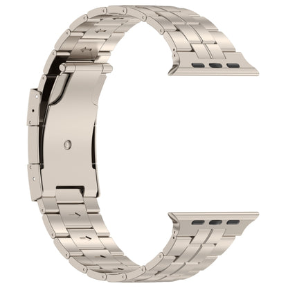 For Apple Watch Series 2 38mm Tortoise Buckle Titanium Steel Watch Band(Starlight) by buy2fix