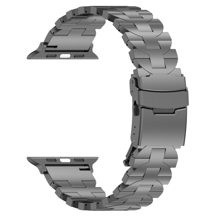 For Apple Watch SE 2023 44mm Butterfly Type Titanium Steel Watch Band(Grey) by buy2fix