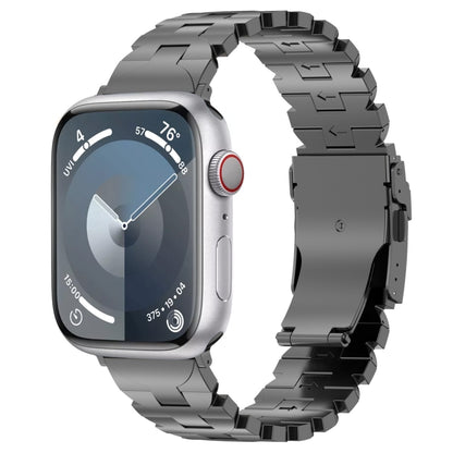 For Apple Watch Series 8 41mm Butterfly Type Titanium Steel Watch Band(Grey) by buy2fix