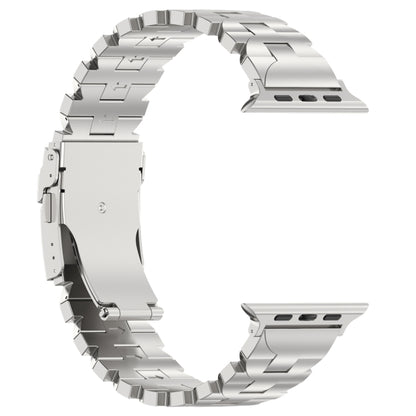 For Apple Watch Series 8 41mm Butterfly Type Titanium Steel Watch Band(Silver) by buy2fix