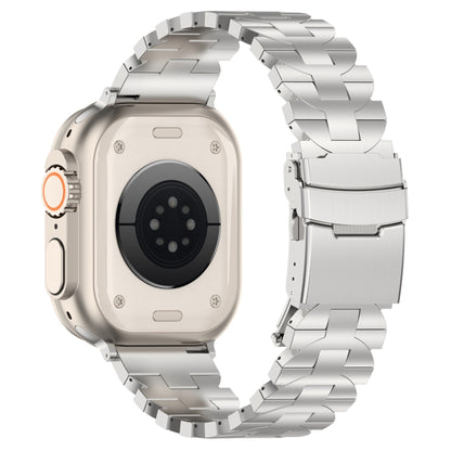 For Apple Watch Series 8 41mm Butterfly Type Titanium Steel Watch Band(Silver) by buy2fix