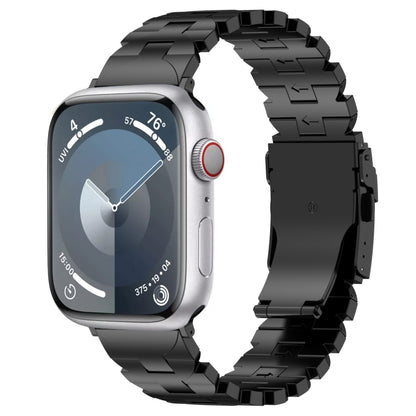 For Apple Watch SE 2022 40mm Butterfly Type Titanium Steel Watch Band(Black) by buy2fix