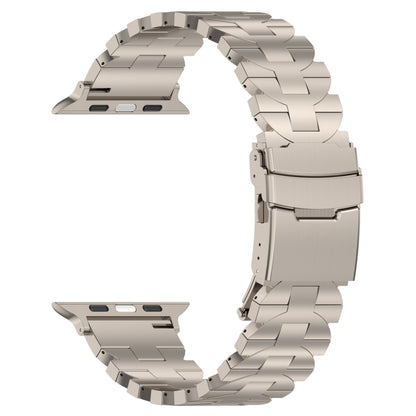 For Apple Watch SE 44mm Butterfly Type Titanium Steel Watch Band(Titanium) by buy2fix