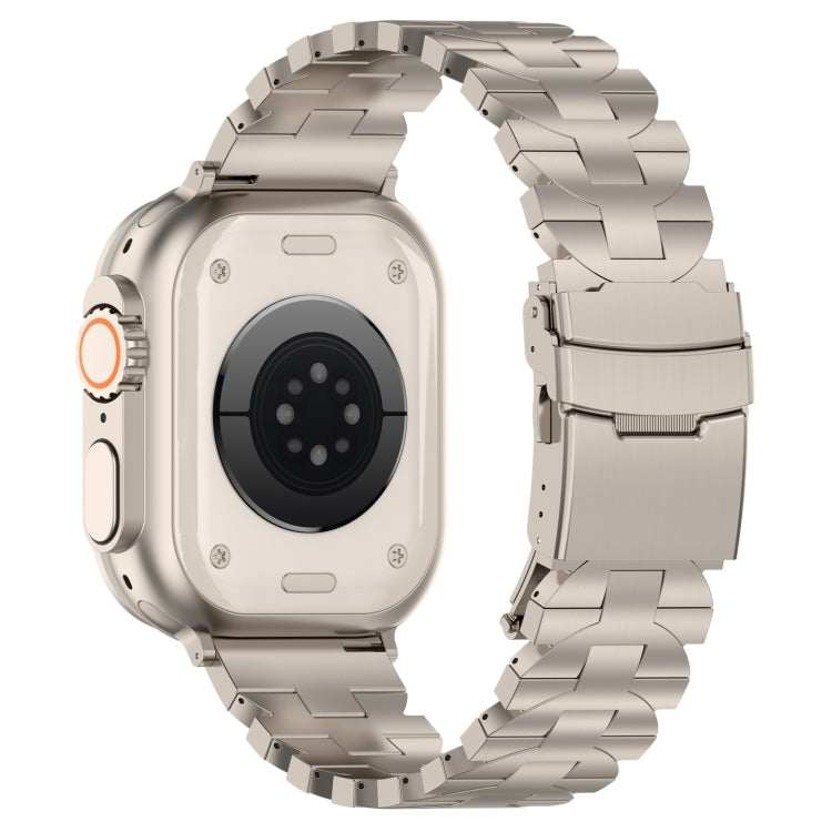For Apple Watch SE 44mm Butterfly Type Titanium Steel Watch Band(Titanium) by buy2fix