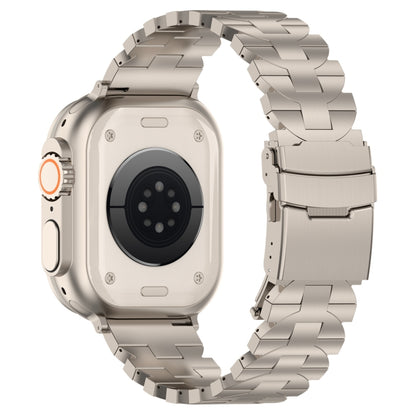 For Apple Watch SE 44mm Butterfly Type Titanium Steel Watch Band(Titanium) by buy2fix
