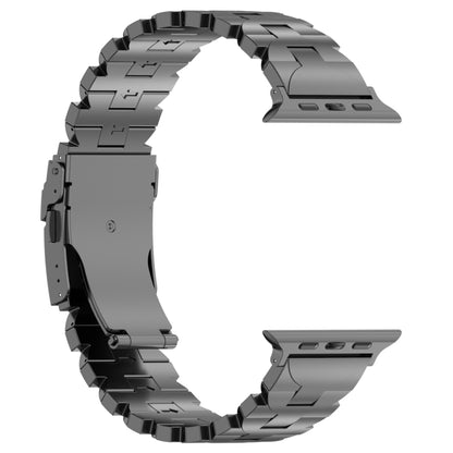 For Apple Watch Series 4 44mm Butterfly Type Titanium Steel Watch Band(Grey) by buy2fix