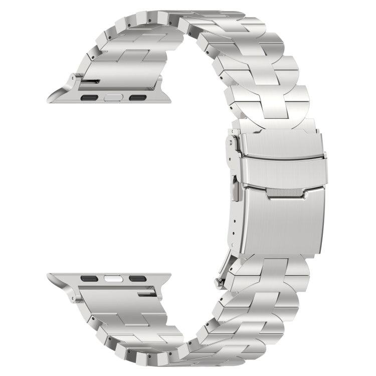 For Apple Watch Series 3 42mm Butterfly Type Titanium Steel Watch Band(Silver) by buy2fix