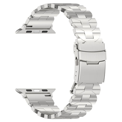 For Apple Watch Series 3 42mm Butterfly Type Titanium Steel Watch Band(Silver) by buy2fix
