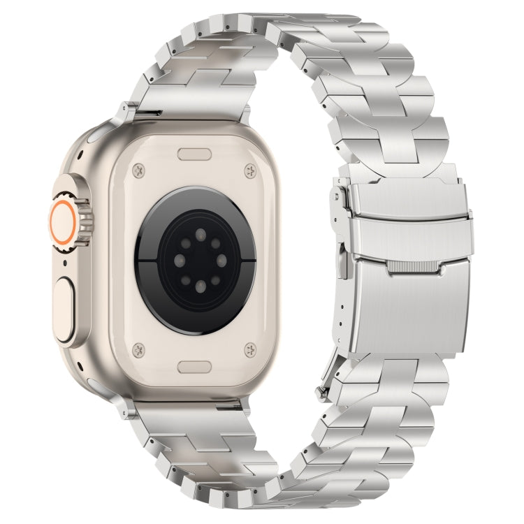 For Apple Watch Series 3 42mm Butterfly Type Titanium Steel Watch Band(Silver) by buy2fix