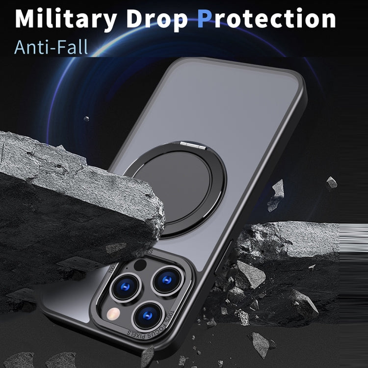 For iPhone 11 Pro 360-degree Rotating MagSafe Magnetic Holder Phone Case(Black) by buy2fix