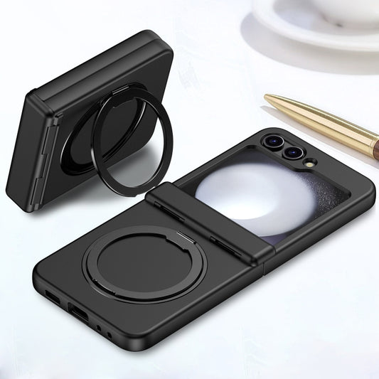 For Samsung Galaxy Z Flip5 5G 360 Degree Stand MagSafe Magnetic All-inclusive Phone Case(Black) by buy2fix