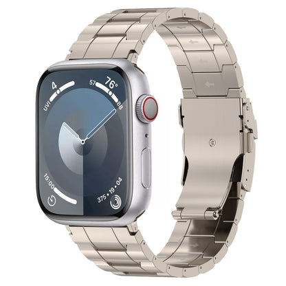 For Apple Watch Series 4 40mm Safety Buckle Trapezoid Titanium Steel Watch Band(Titanium) by buy2fix