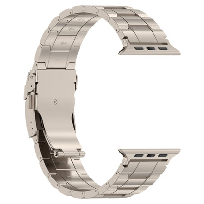 For Apple Watch Series 2 38mm Safety Buckle Trapezoid Titanium Steel Watch Band(Titanium) by buy2fix