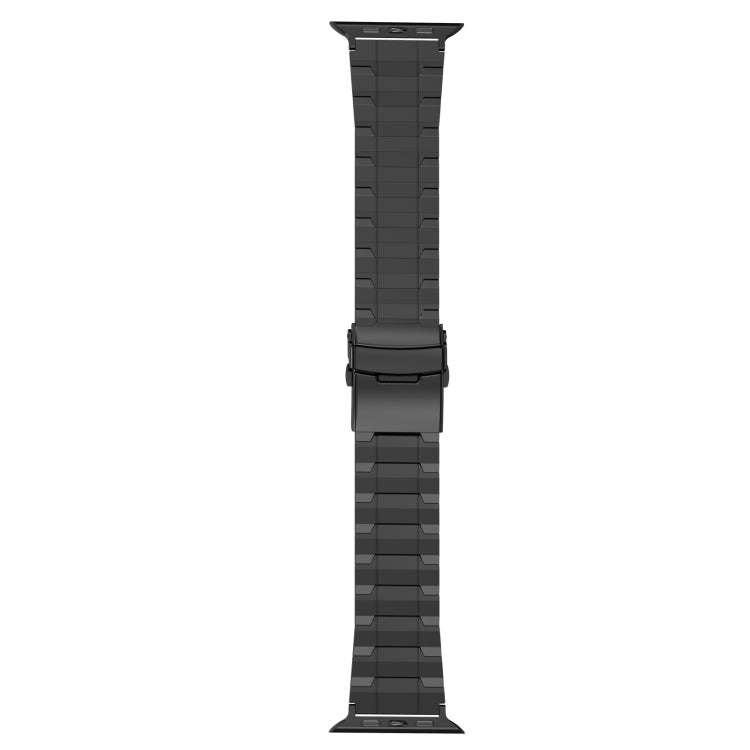For Apple Watch Series 2 38mm Safety Buckle Trapezoid Titanium Steel Watch Band(Titanium) by buy2fix