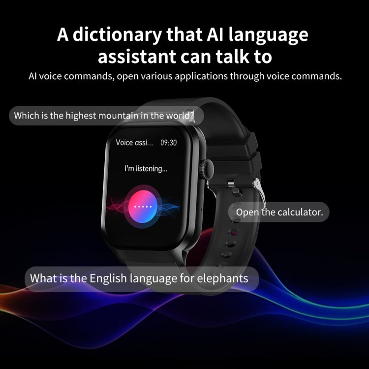 2.01 inch Three-bead Steel Strap Bluetooth Call Smart Watch Support Heart Rate Monitoring / Non-invasive Blood Sugar(Black) by buy2fix