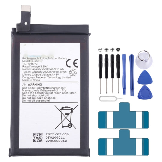 For Tecno BL-25LT Battery Replacement 2550mAh