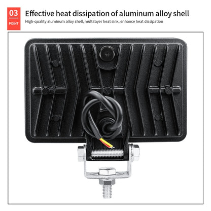 9-80V 18W 6000K 4 inch Car 36pcs LED Work Light(White Light) by buy2fix